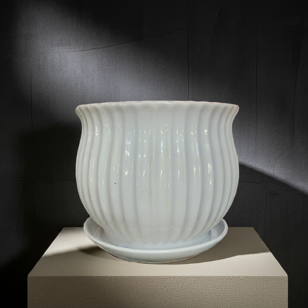 Classic White Ceramic Pot