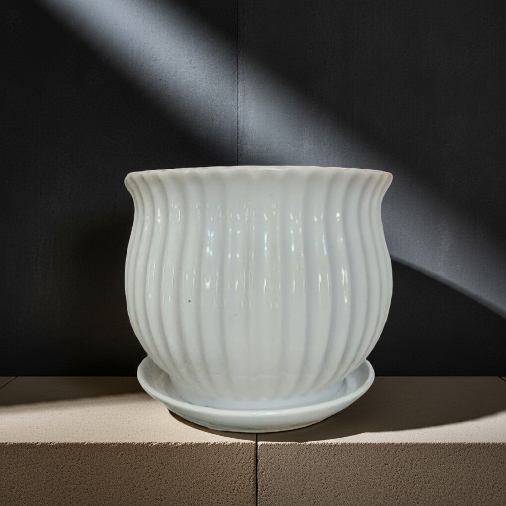 Classic White Ceramic Pot