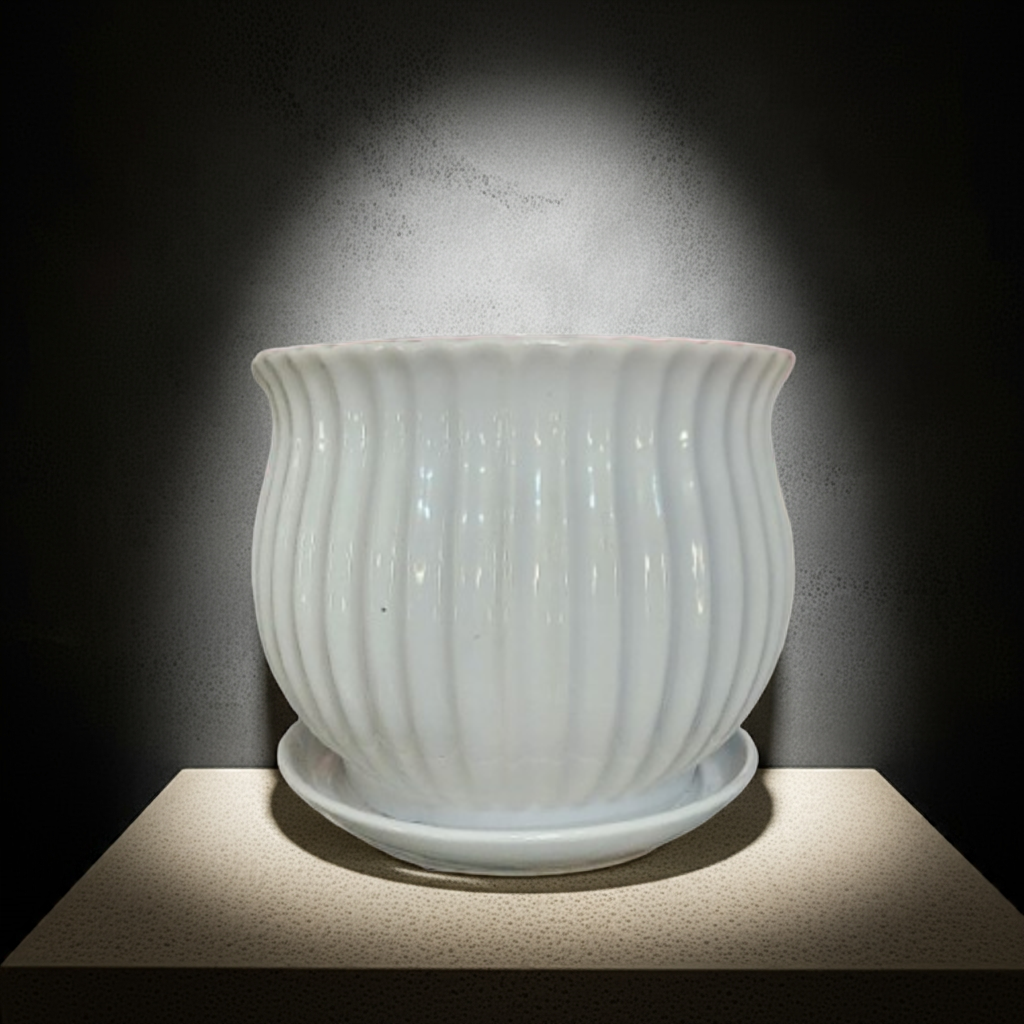 Classic White Ceramic Pot